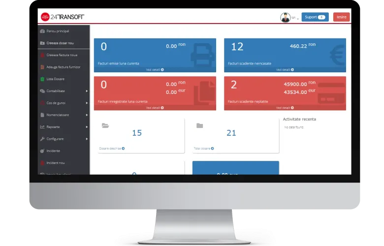 24TranSoft - Interfață simplă & intuitivă